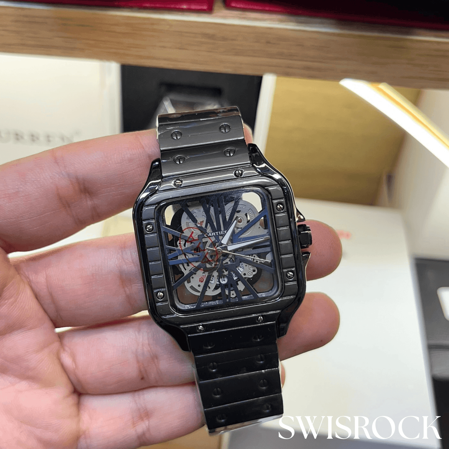 Montre Carrée Full Black