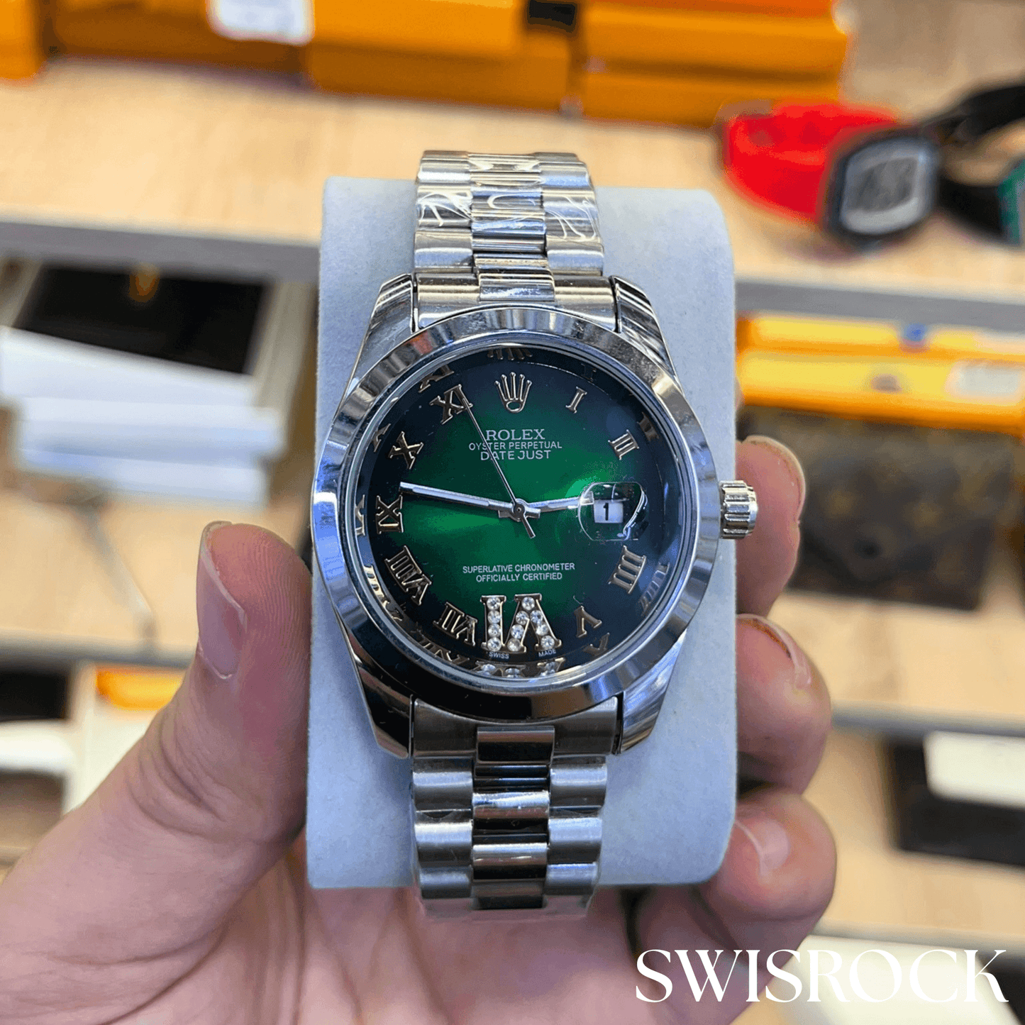 Montre Prestige Vert Foncé Or