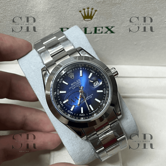 OYSTER PERPERTUEL BLEU FLUTTED BEZEL