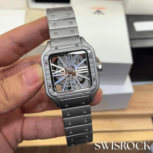 Montre Carrée Squelette