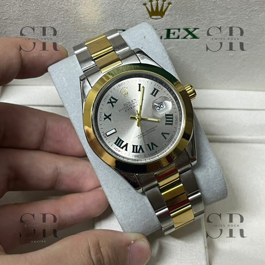 Rolex Datejust Grey Wimbledon Dial Fluted Bezel