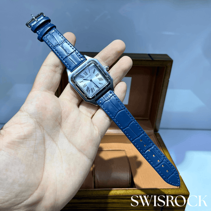 Montre Santos de Cartier en cuir