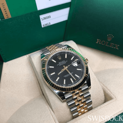 Montre Datejust Fond Noir Jubilée 41 mm-MASTER QUALITY