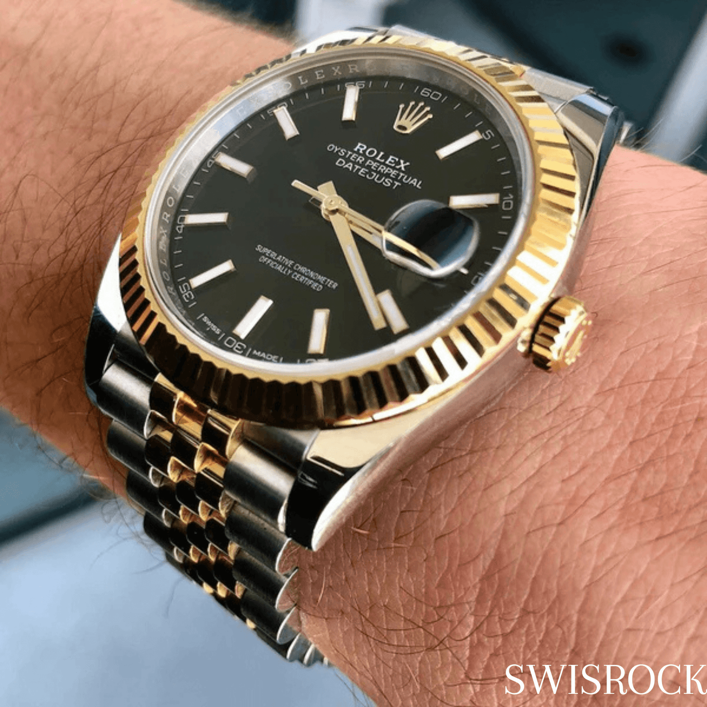 Montre Datejust Fond Noir Jubilée 41 mm-MASTER QUALITY