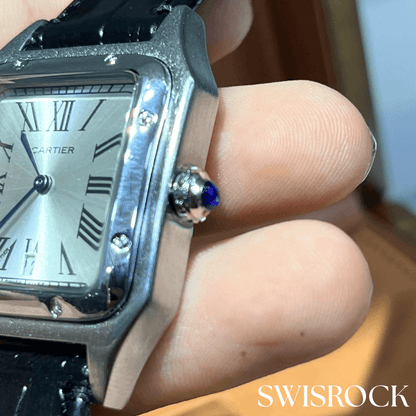 Montre Santos de Cartier en cuir
