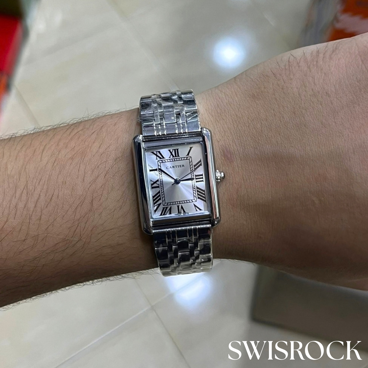 Cartier tank steel pour homme - Bracelet jubilee