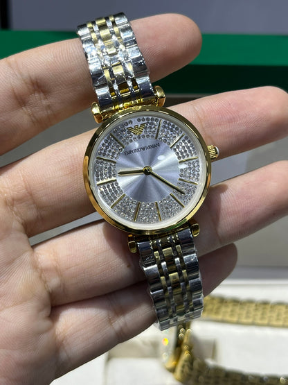 Emporio Armani Montre à Quartz en Acier Inoxydable