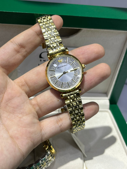 Emporio Armani Montre à Quartz en Acier Inoxydable