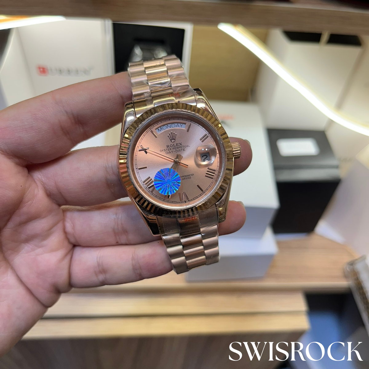 ROLEX ROSE GOLD MASTER QUALITE
